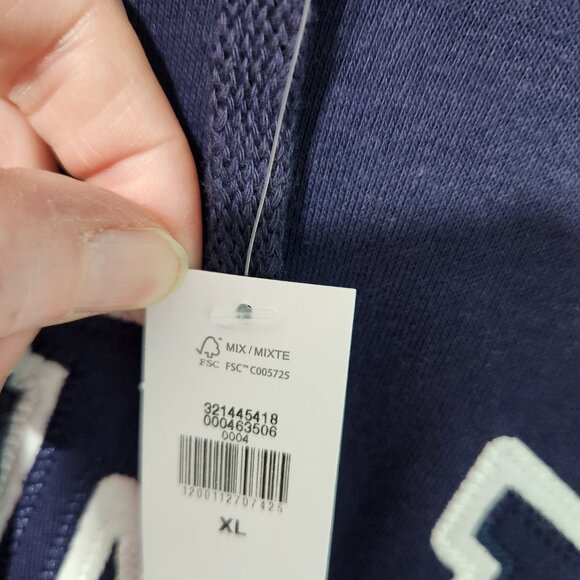 GAP NEW Women's Navy Blue Logo Long Sleeve Hoodie Pullover Sweatshirt - XL - Picture 3 of 5